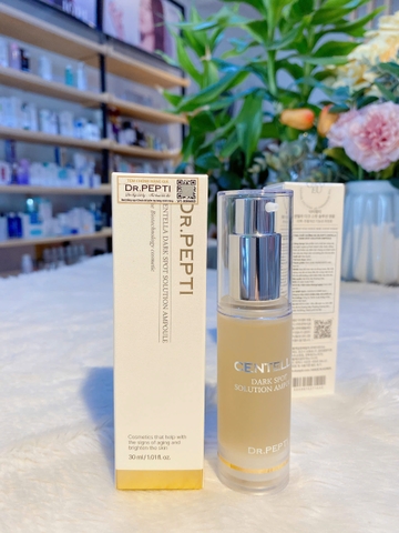 Tinh Chất Dưỡng Trắng, Phụ Hồi căng bóng da Dr.Pepti Centella Dark Spot Solution Ampoule 30ml (có hóa đơn VAT)