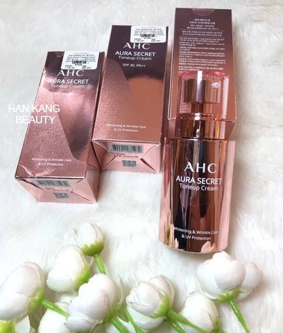 Kem dưỡng cao cấp AHC Aura Secret Toneup Cream SPF 30, PA++ ( Căng bóng, ngừa lão hóa, trẻ hóa, không gây nhờn dính )