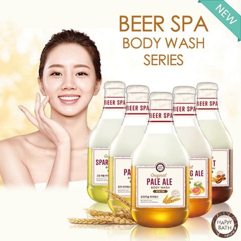 Sữa tắm bia mềm mịn làm trắng da Happy Bath Beer Spa 300ml