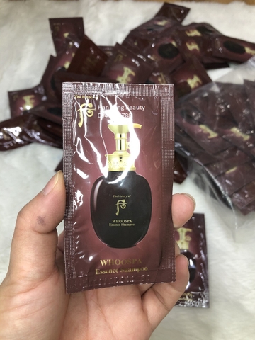 Gói dầu gội phục hồi cho tóc rụng và uốn nhuộm tinh chất đông y Whoospa Esence Shampoo