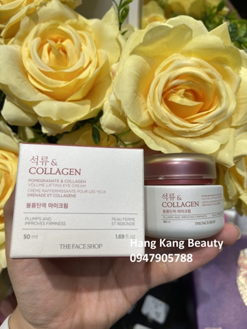 Kem dưỡng mắt Pomegranate And Collagen Volume Lifting Eye Cream The Face Shop