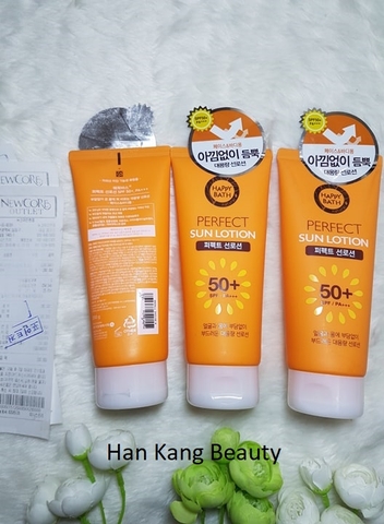 Kem chống nắng toàn thân Happy Bath Perfect sun lotion SPF 50+SPF/ PA+++.