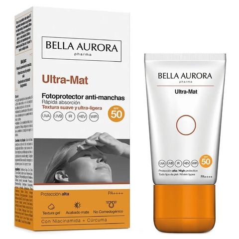 Kem Ch.ống Nắng Ngừa Nám Bella Aurora Anti-Dark Spot Sunscreen Protects And Unify SPF50 50ml (Oily Skin - da dầu, da hỗn hợp)