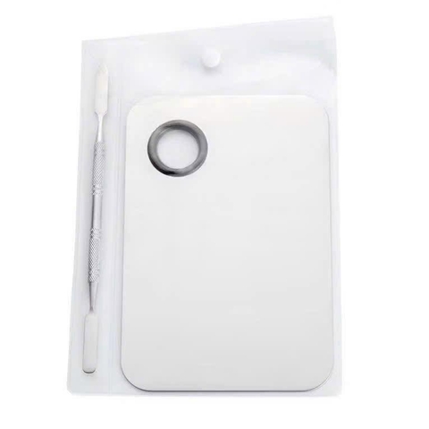 Bảng pha màu kèm cây trộn kem nền trang điểm bằng thép không gỉ đa năng TOOLA