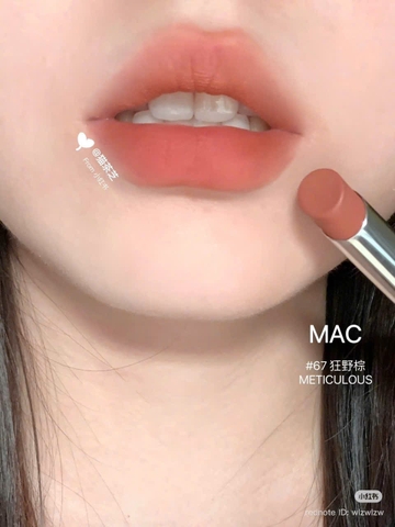 Son thỏi lì M.A.C Locked Kiss 24h Lipstick- 67 Meticulous Màu Cam Hồng Sữa
