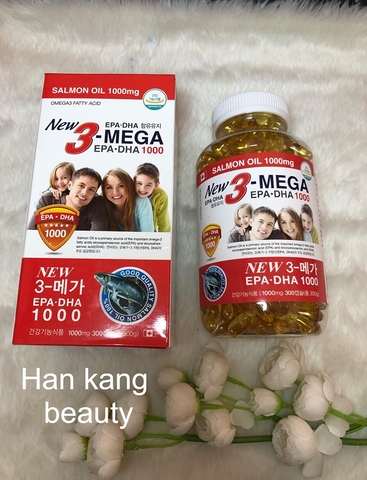 Omega 3 Tinh dầu cá hồi tốt cho não Fatty ACID Salmon OIL 1000mg ( của Canada xuất cho thị trường nội địa Hàn Quốc )