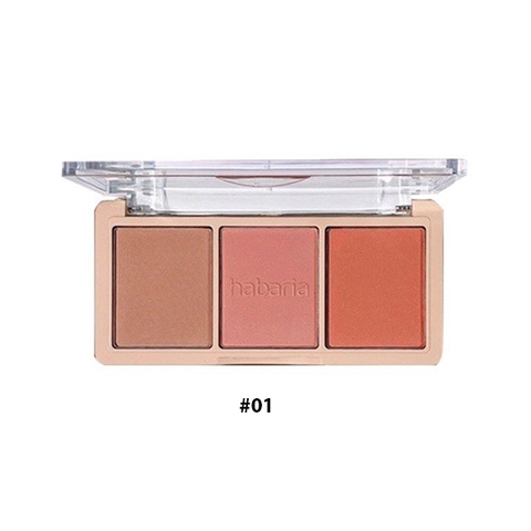 Phấn Má Hồng 3 Ô Habaria Pro 3 Colors Blusher Palette