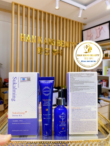 Set phục hồi da sau Phẫu thuật Thẩm Mỹ, Laze,Tiêm, Lăn phi kim, Vi tảo Sukalming Derma Kit