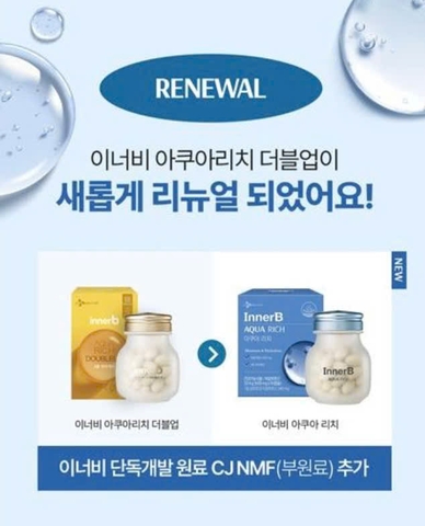 Viên cấp nước tăng hàm lượng trắng da và có chống nắng nội địa Innerb Aqua Rich Doubleup - 56 viên