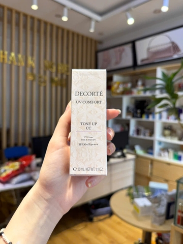Kem Chống Nắng nâng tone 5 màng lọc Decorté Sun Shelter Tone Up CC SPF50+PA++++ Tone 10 Lavender Rose trắng hồng