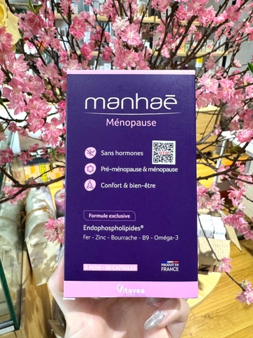 Viên uống cân bằng nội tiết Manhae Menopause Nutrisante của Pháp