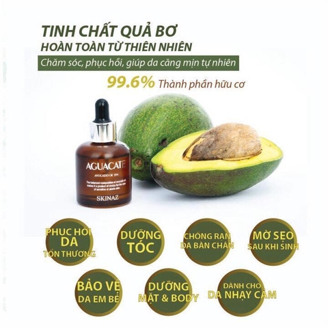 Tinh chất bơ Skinnaz Aguacate Avocado Oil 99,6%