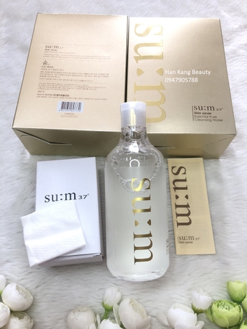 Nước tẩy trang S:um37 đa năng Skin Saver Essential Pure Cleansing Water ( Tặng bông tẩy trang )