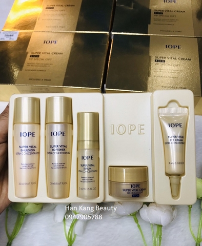 Sét kem dưỡng iope super vital cream rich vip special gift set