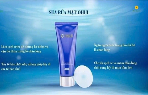 Set sữa rửa mặt trị mụn, kiềm dầu, tẩy da chết dịu da Ohui Clinic Science Deep Medi-Cleansing Foam 2sp