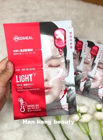 Mặt nạ cao cấp làm trắng,đàn hồi, ngừa lão hóa Mediheal Bio seconderm Light