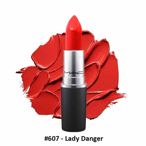 Son Mac Retro Matte Lipstick 607 Lady Danger Đỏ Cam