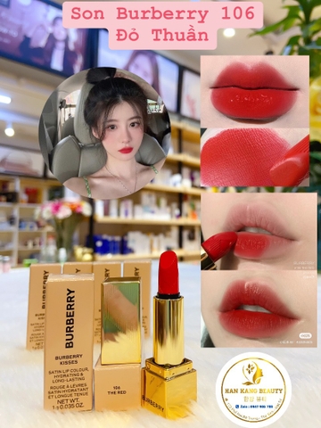 Son Burberry 106 Matte The Red Mini Màu Đỏ Thuần