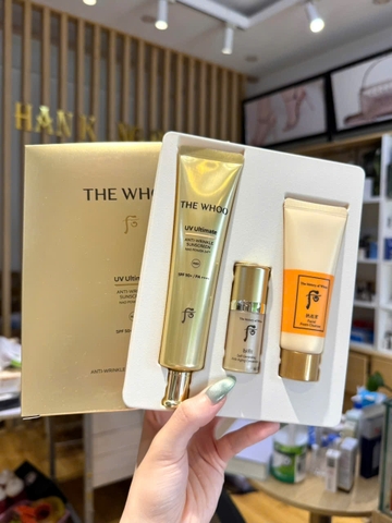 Kem Chống Nắng Chống Nhăn Whoo Gongjinhyang Anti - Wrinkle UV Protective Cream Special Set SPF50+ PA++++