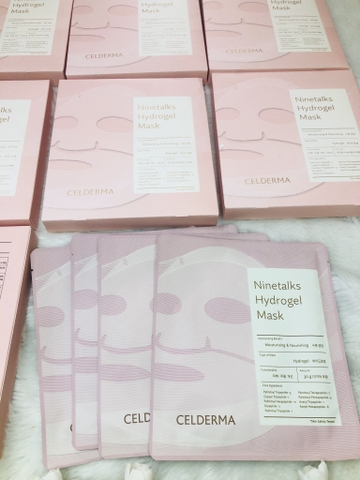 Mặt nạ thạch sinh học siêu cấp ẩm, phục hồi, chống lão hóa, sáng da Celderma Ninetalks Hydrogel Mask