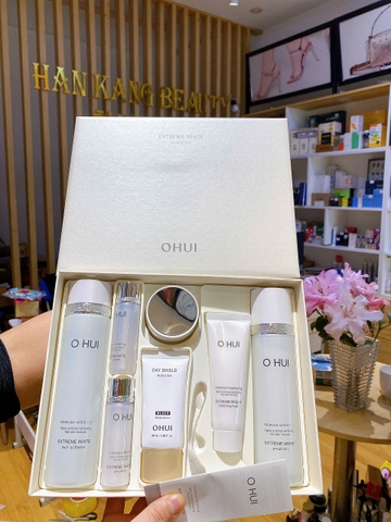 Set Dưỡng Trắng Da Mờ Nám Ohui Extreme White 3pcs Special Set (7 món)