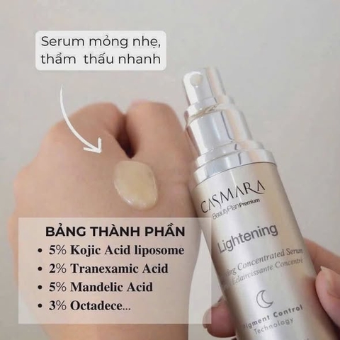 Tinh Chất Dưỡng Sáng, Mờ Nám Và Phục Hồi Da Ban Đêm Casmara Lightening Clarifying Concentrated Serum 30ml (Hàng Công Ty)