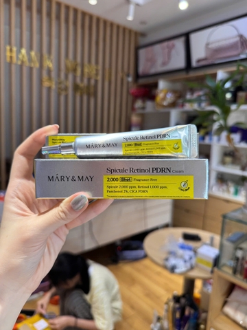 Kem Dưỡng Vi Kim Ngừa Lão Hóa Và Mịn Da Mary & May Spicule Retinol PDRN Cream 2,000 Shot 15g