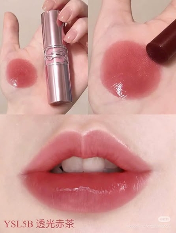 Son Dưỡng Có Màu Yves Saint Laurent YSL Loveshine Candy Glow -5B Nude Crush (Hồng Đất Pha Đỏ Nâu)