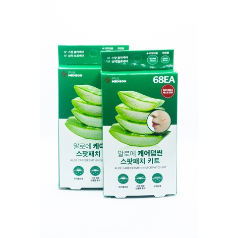 Miếng dán đẩy cồi mụn và liền mụn Aloe Caredermthin Spotpatch Kit