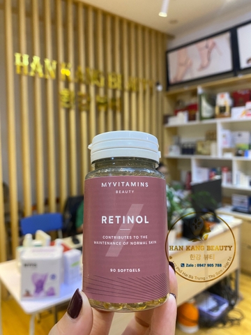 Viên Uống Chống Lão Hoá, Hỗ Trợ Trẻ Hóa Da Retinol Myvitamins Beauty 90 viên