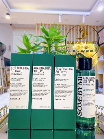 Nước Hoa Hồng Some By Mi AHA-BHA-PHA 30 Days Miracle Toner (có hóa đơn VAT)