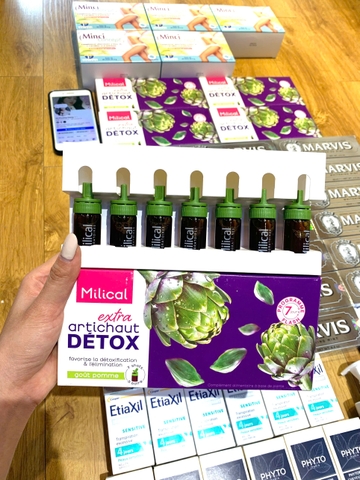 Thải độc gan Extra Artichaut Detox Hộp 7 ống - Hàng Pháp