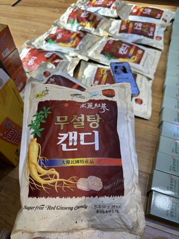 Kẹo Sâm Không Đường Sugar Free Red Ginseng Candy 500g