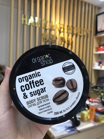 Tẩy da chết toàn thân Organic Shop Organic Coffee & Sugar Body Scrub