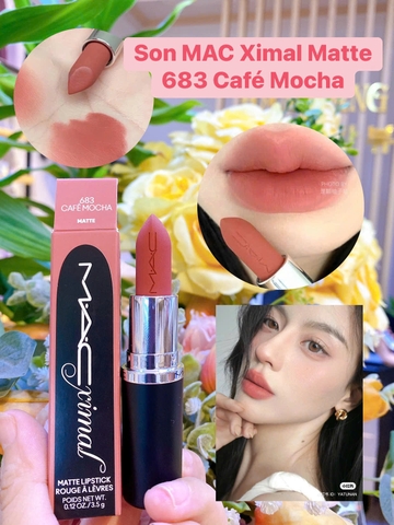 Son MAC Ximal Silky Matte 683 Cafe Mocha - Màu Cam Đào Nude (bản mới 2024)