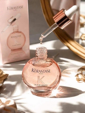 Dầu Dưỡng Siêu Phục Hồi, Bóng Tóc, Chống Xơ Rối Kérastase Gloss Absolu Glaze Drops wild Rose In Oil 45ml