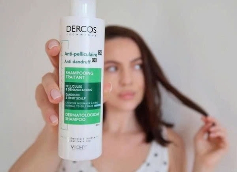 Dầu gội giảm gàu, nấm cho tóc dầu Vichy Dercos Technique Anti-Dandruff Shampoo 390ml