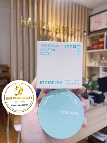 Phấn Phủ Kiềm Dầu Dạng Nén Innisfree No Sebum Mineral Pact ( Mẫu Mới 2023 )