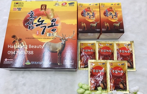 Nước hồng sâm nhung hươu Korean Red Ginseng Deer Horn Juice 30 gói