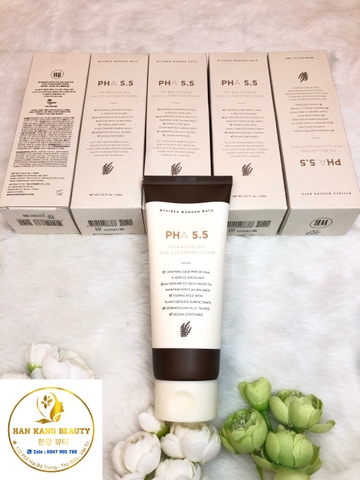 Sữa Rửa Mặt Sạch Sâu Dịu Nhẹ Cho Da Dầu Mụn Byvibes Wonder Bath PHA 5.5 PH Balancing PHA Cleansing Foam (có VAT)