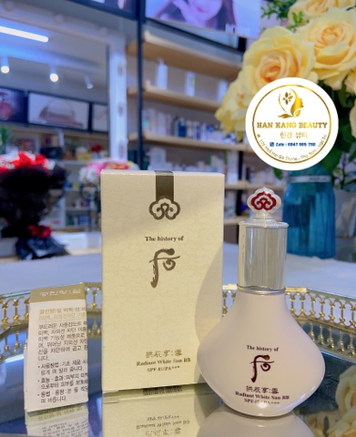 Kem nền mỏng mịn, dưỡng trắng The History of Whoo Gongjinhyang Seol Radiant White Sun BB SPF45/PA+++