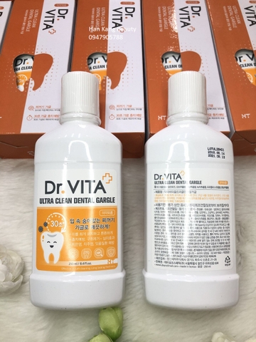 Nước súc miệng diệt khuẩn Daycell Dr.Vita ultra clean dental gargle