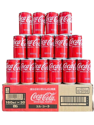 Coca Lon Nhật Bản Loại Mini 160ml ( Thùng 30 lon )