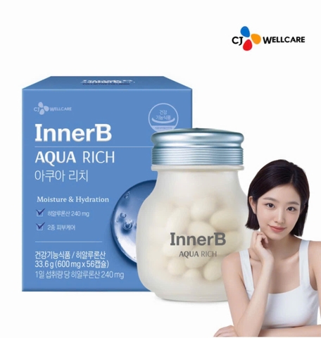 Viên cấp nước tăng hàm lượng trắng da và có chống nắng nội địa Innerb Aqua Rich Doubleup - 56 viên