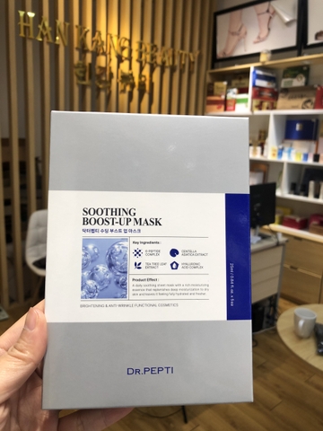 Mặt nạ dịu da siêu cấp ẩm khỏe, trắng da và căng bóng Dr.Pepti Soothing Boost-up Mask