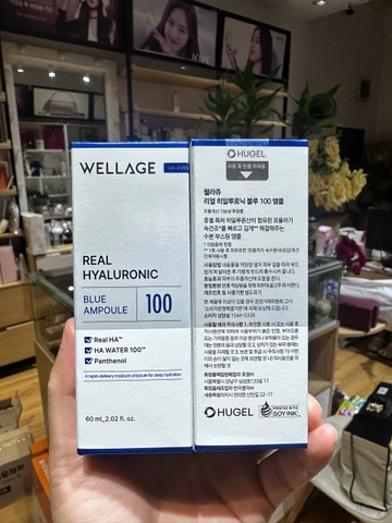 Serum HA tươi + B5 Wellage Real Hyaluronic Blue Ampoule 60ml