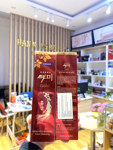 Sữa rửa mặt sâm My Gold Korea Red Ginseng ( Sạch sâu lỗ chân lông, ngừa mụn cám, sạch bã nhờn, giữ ẩm da) (có VAT)