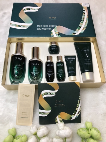 Bộ Serum Ohui xanh chống lão hóa Ohui Prime Advancer Ampoule Serum Special Set 7sp