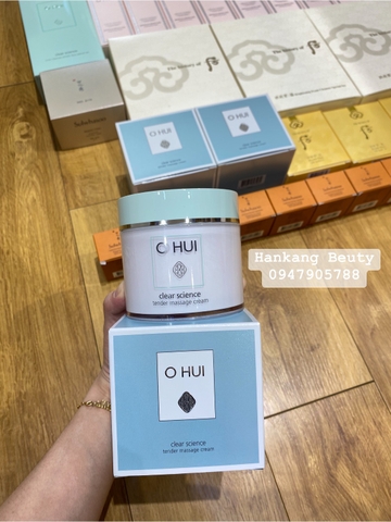 Kem massage tăng độ đàn hồi sáng da thu nhỏ lỗ chân lông Ohui Clear Science Tender Massage Cream