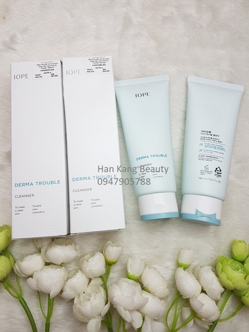 Sữa rửa mặt cho da mụn, nhạy cảm Iope Derma Trouble Cleanser